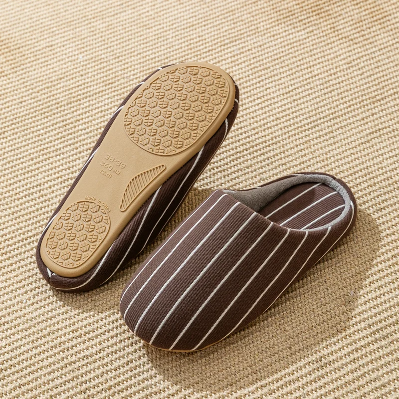 Chaussons femme été coton rayé