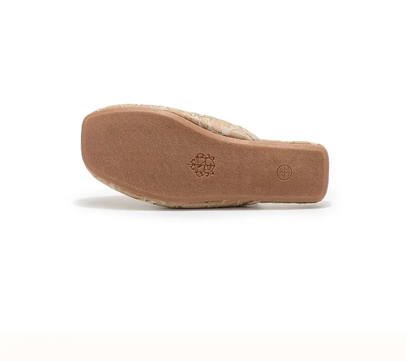 Chaussons femme mules perle et noeud