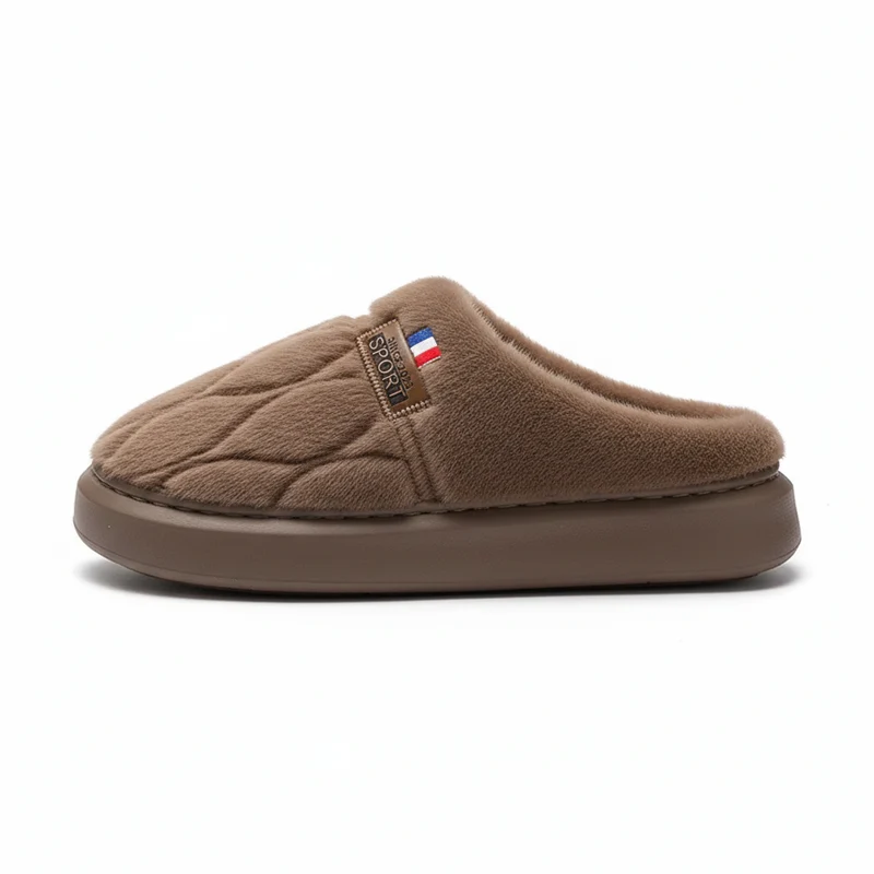 Chaussons Homme Fourrure Marron