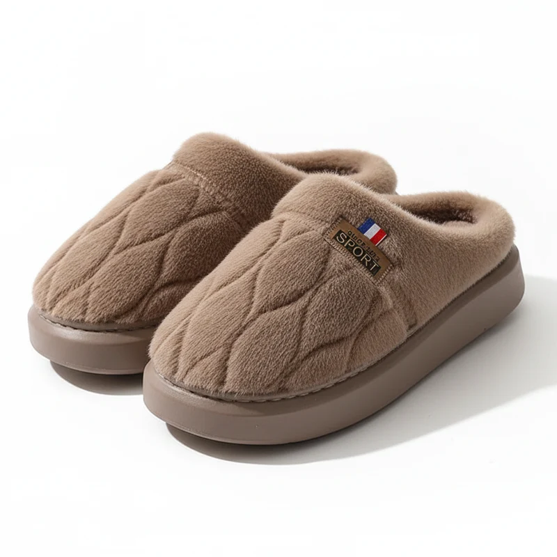 Chaussons Homme Fourrure Marron