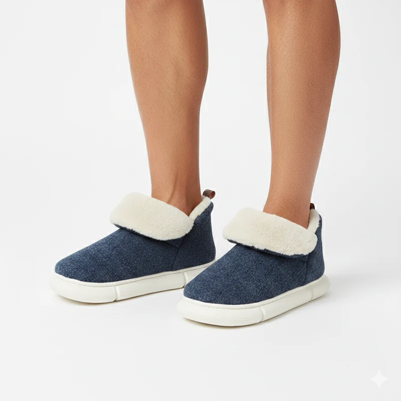 Chaussons Hauts Fourrure Homme