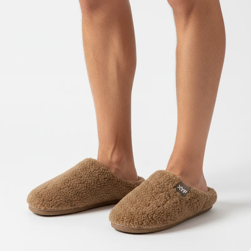 Chaussons Mules Fourrure Homme