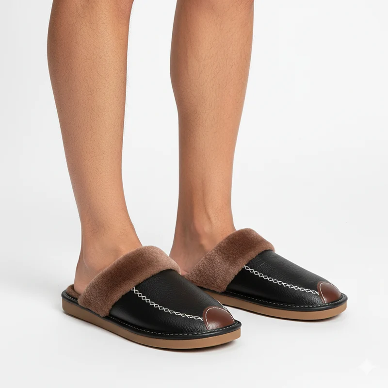 Chaussons Homme avec Fourrure