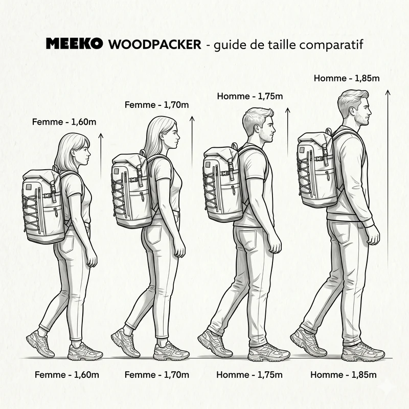 WOODPACKER - DUNE - BACKPACK MODULABLE, TECHNIQUE ET DURABLE