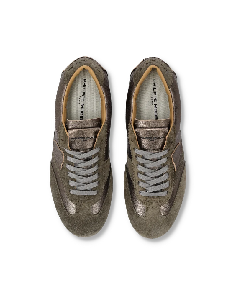 Sneakers Planche Women, Metallic Bronze Khaki