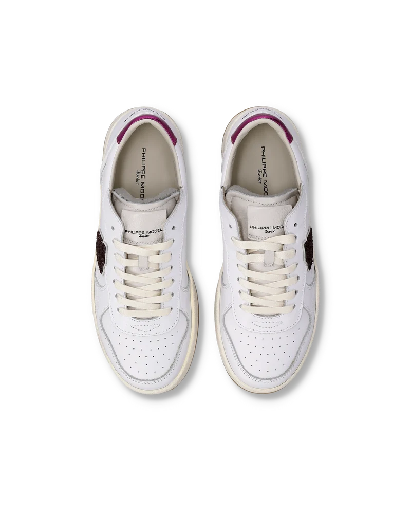 Sneakers Pgal Junior, White Metallic Fuchsia