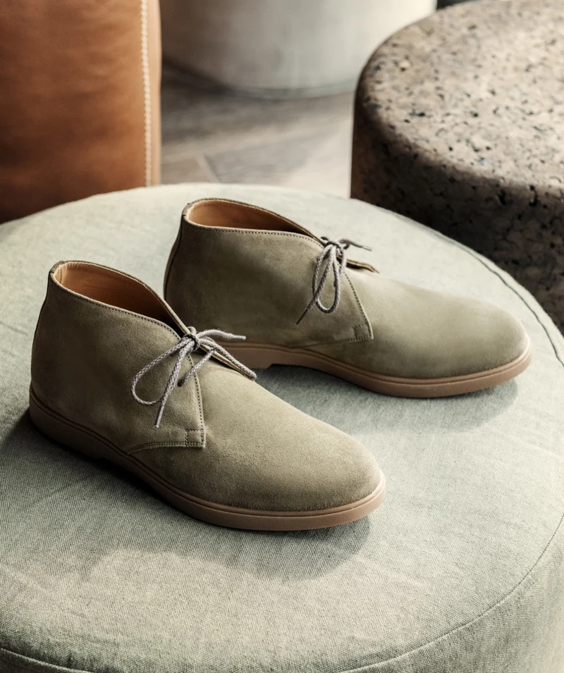 Bottines SAHARA Daim Olive