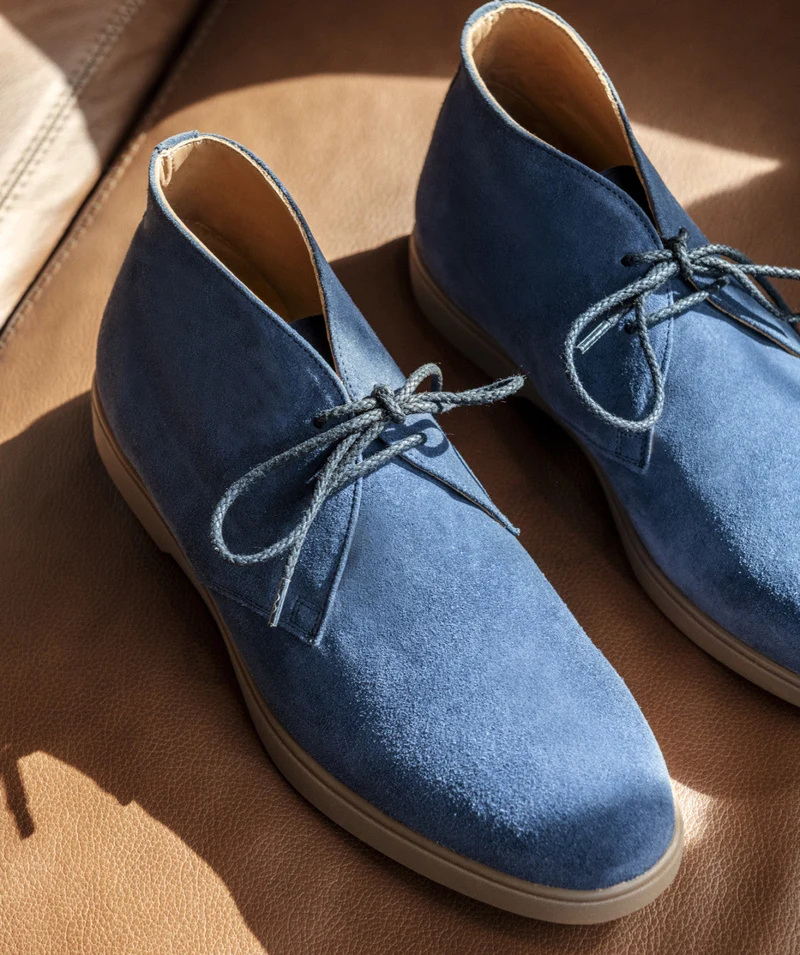 Bottines SAHARA Daim Bleu