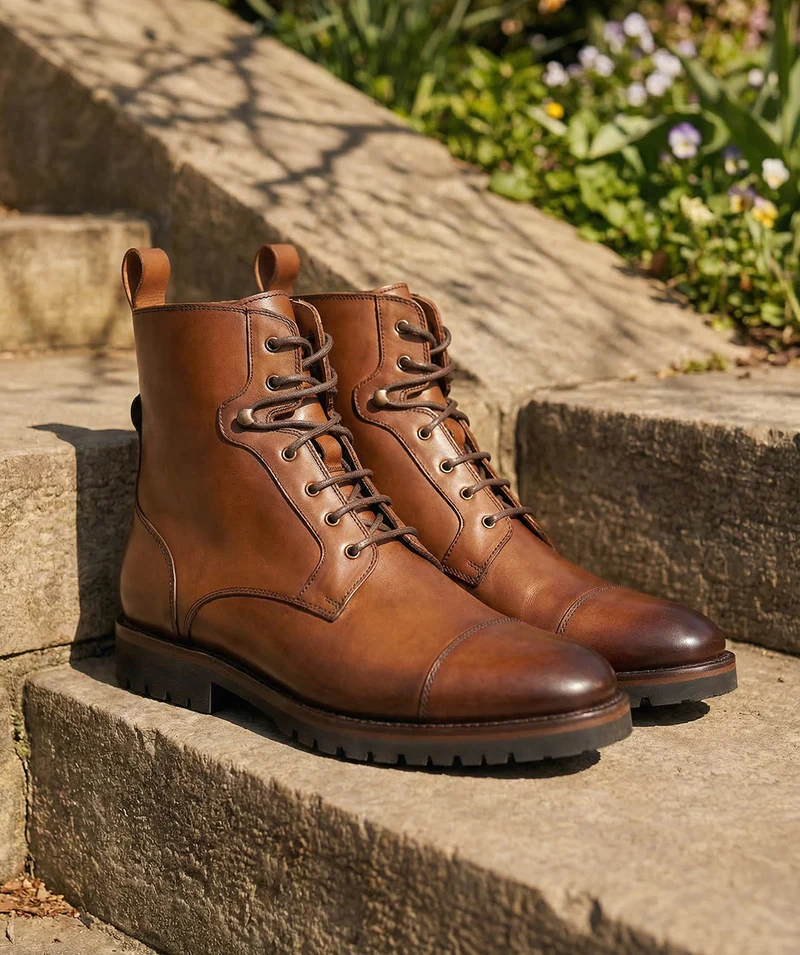 Bottines POWELL Marron Patiné
