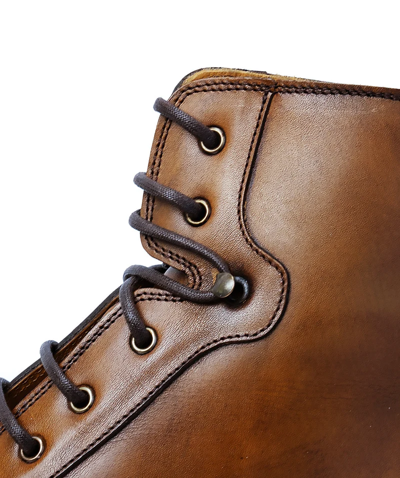 Bottines POWELL Marron Patiné
