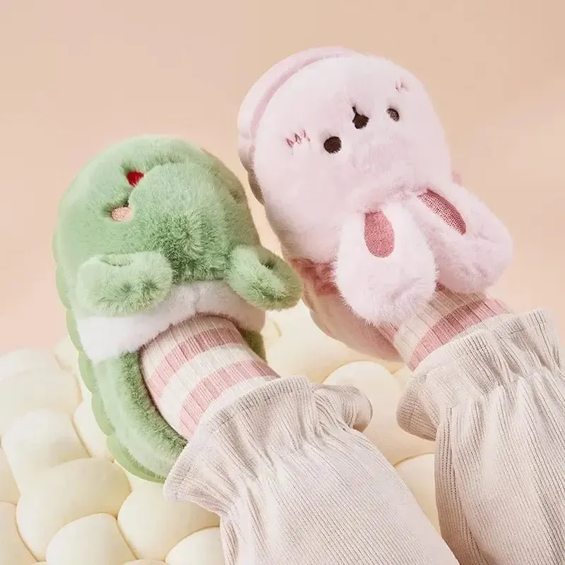 Chaussons Peluche Enfant Grenouille