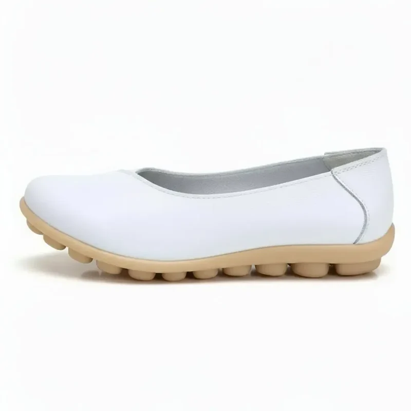 Chaussons Ballerines en Cuir pour Femme