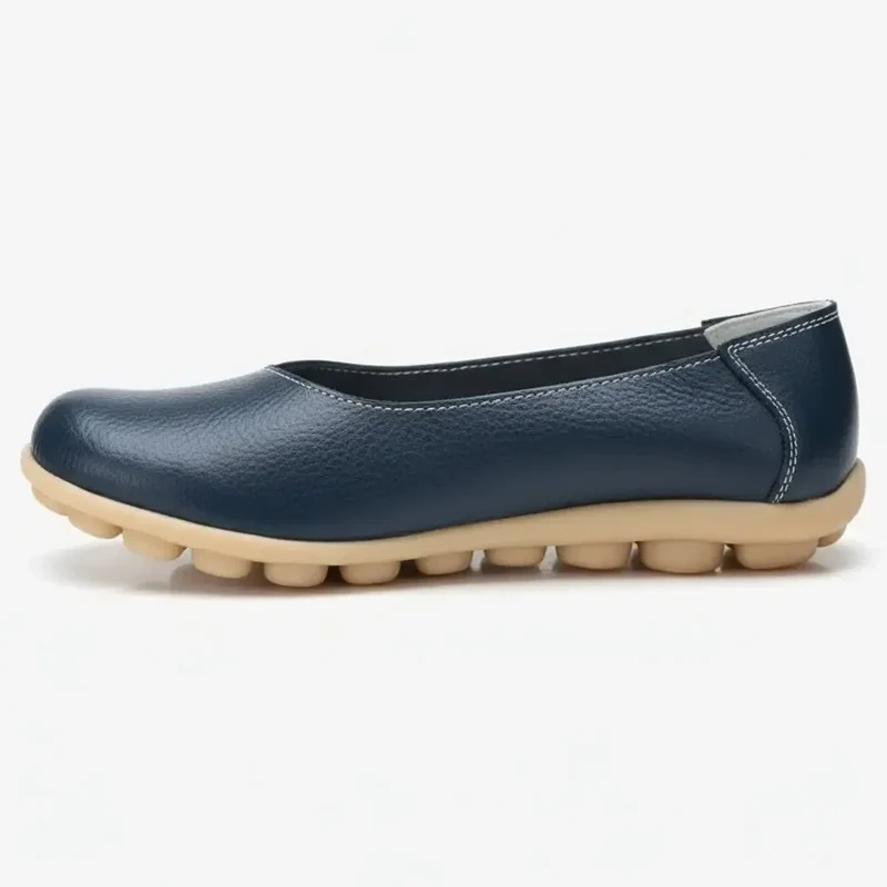 Chaussons Ballerines en Cuir pour Femme
