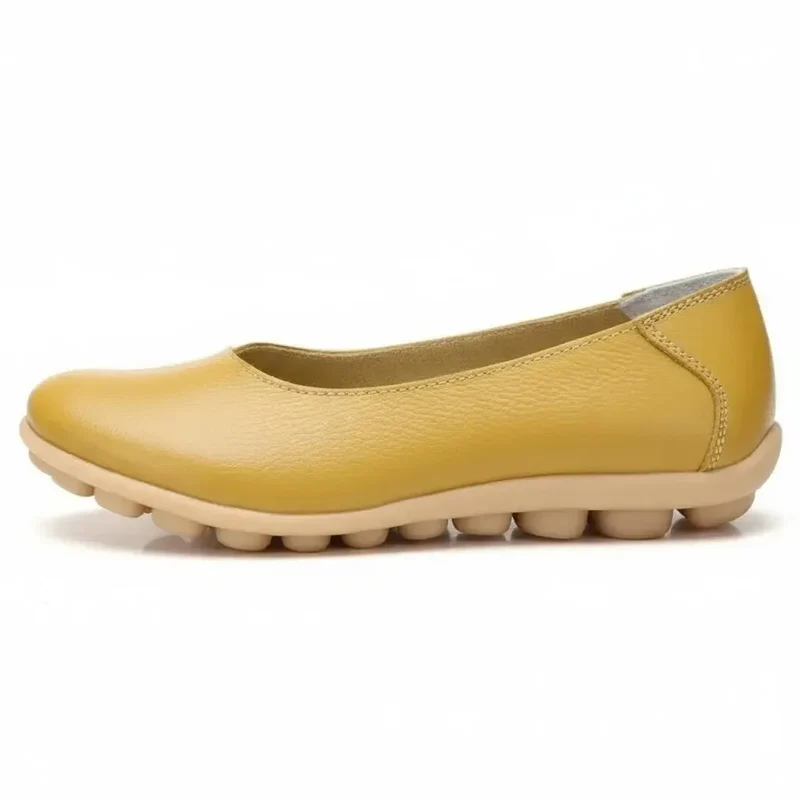 Chaussons Ballerines en Cuir pour Femme