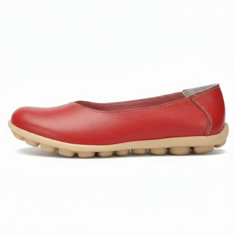Chaussons Ballerines en Cuir pour Femme