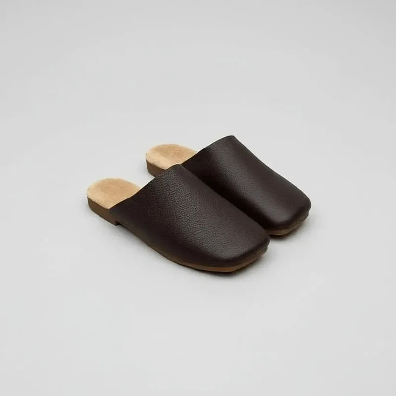 Chaussons en Cuir Souple Minimalistes