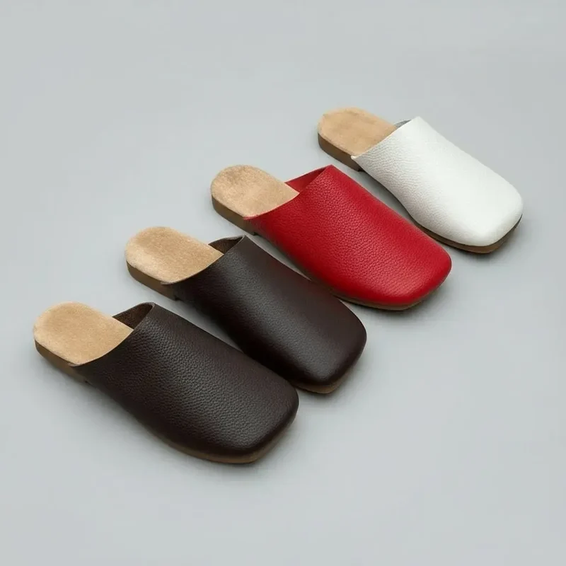 Chaussons en Cuir Souple Minimalistes