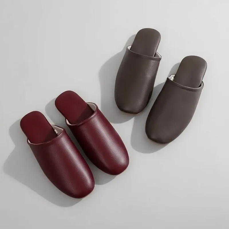 Chaussons en Cuir Souple pour Femme