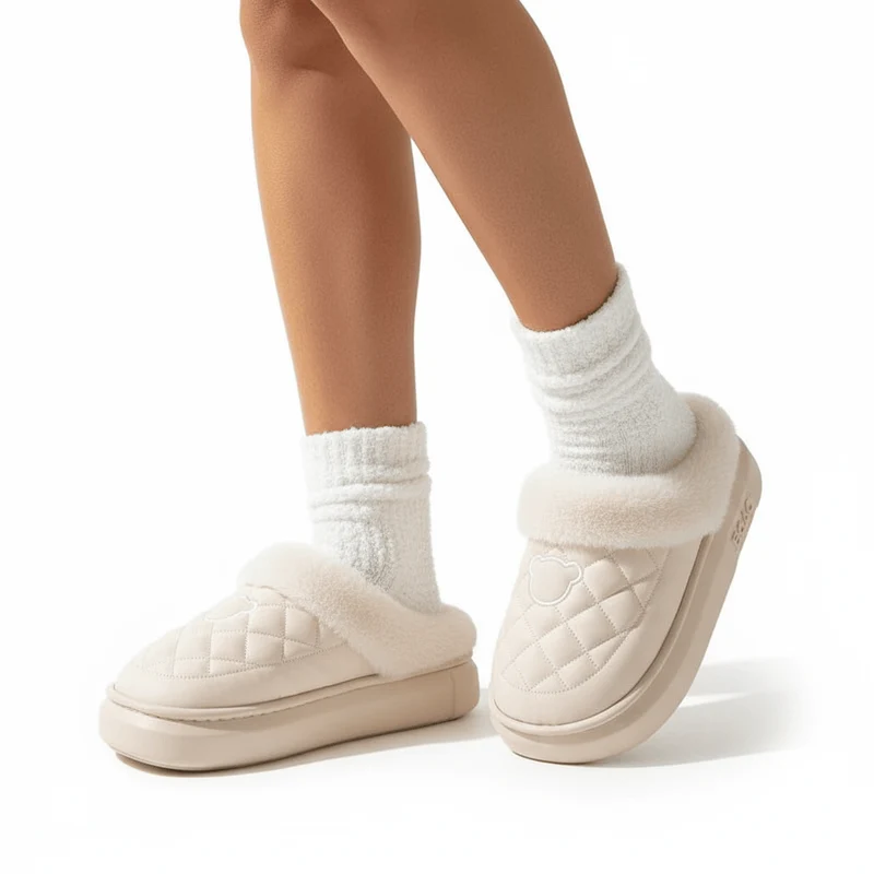 Chaussons Mules Fourrés pour Femme