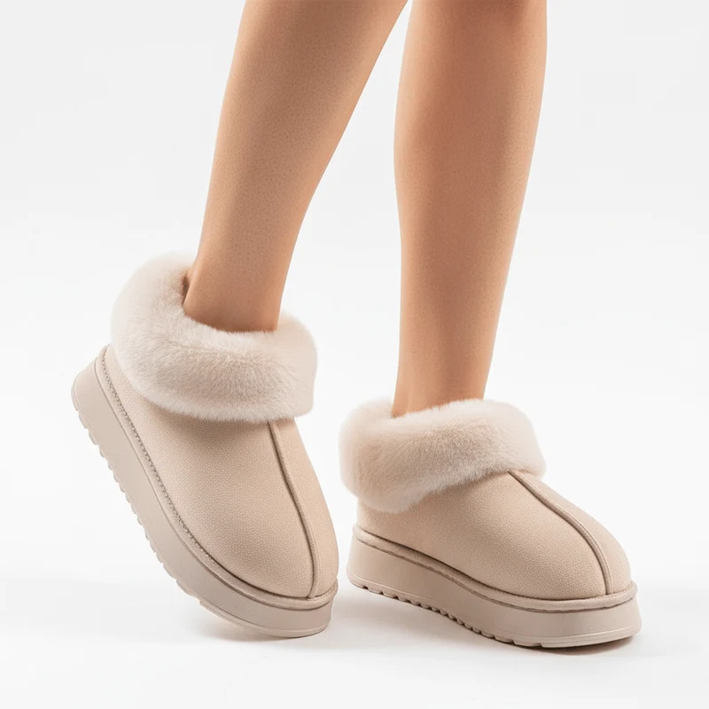 Chaussons Bottes Fourrés pour Femme