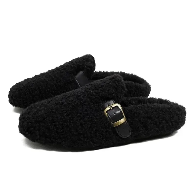 Chaussons d'Hiver en Laine pour Femme