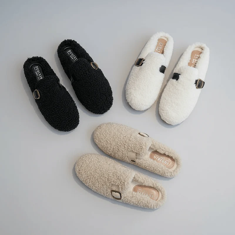 Chaussons d'Hiver en Laine pour Femme