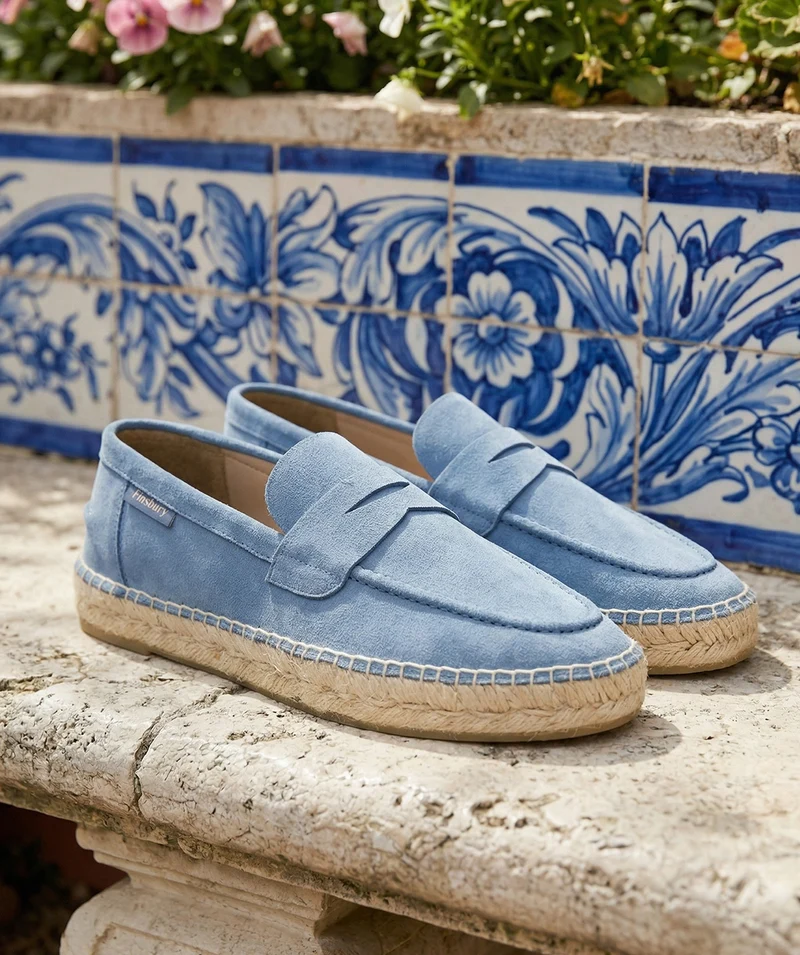 Mocassins NEVADA Daim Bleu