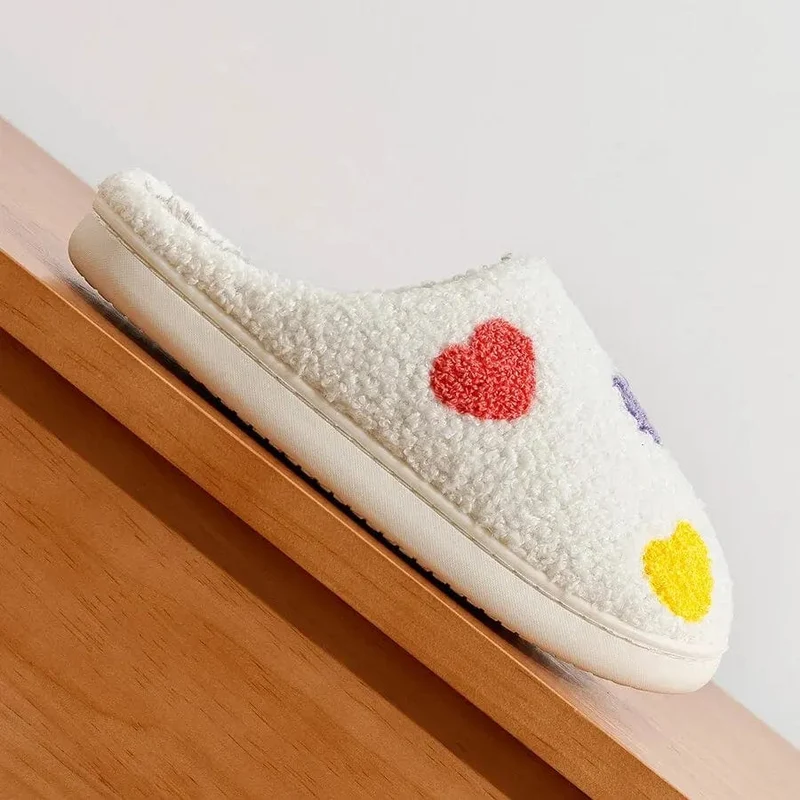 Chausson Douillet pour Femme - Petits Coeurs Multicolores