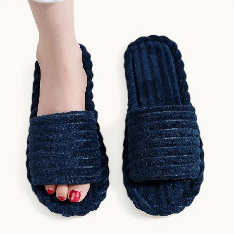 Chaussons velours femme