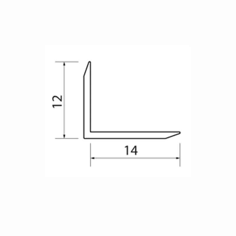Profil de finition angle externe aluminium