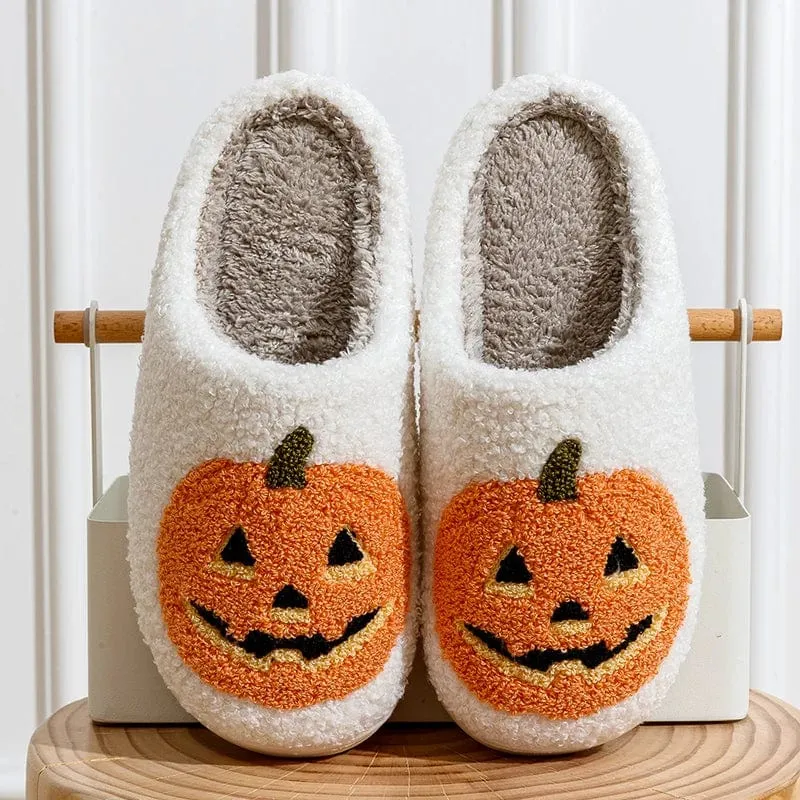 Chausson Fantaisie Femme Blanc - Citrouille