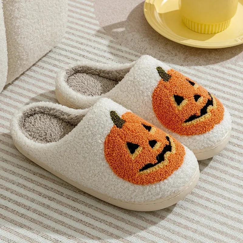 Chausson Fantaisie Femme Blanc - Citrouille