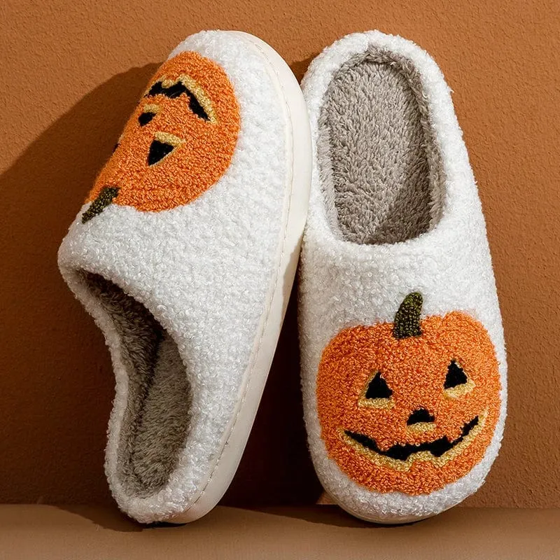 Chausson Fantaisie Femme Blanc - Citrouille