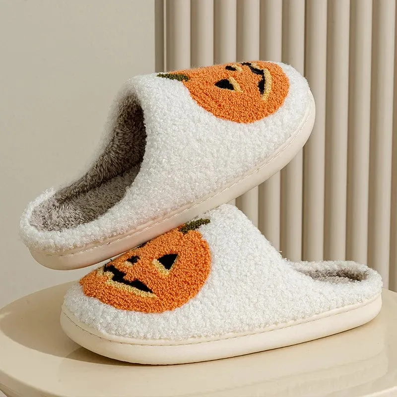 Chausson Fantaisie Femme Blanc - Citrouille