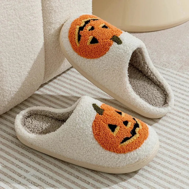 Chausson Fantaisie Femme Blanc - Citrouille