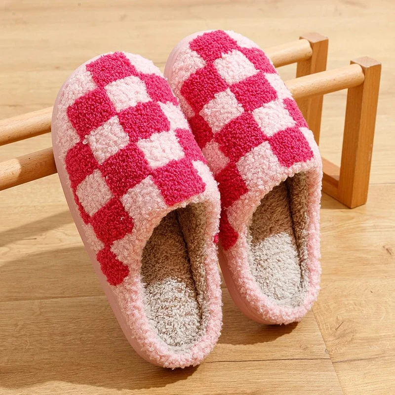 Chausson Rose à Carreaux Rose