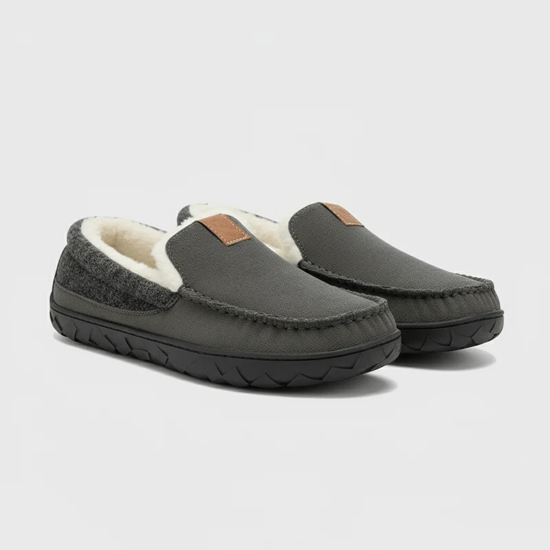 Chaussons Mocassins Fourrés Grande Taille