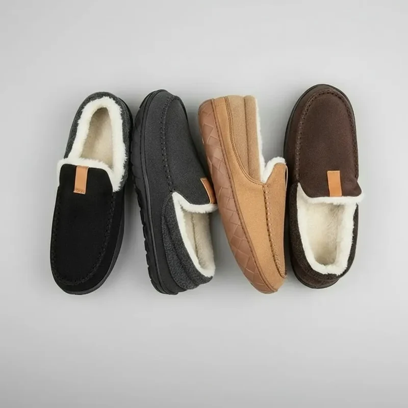 Chaussons Mocassins Fourrés Grande Taille