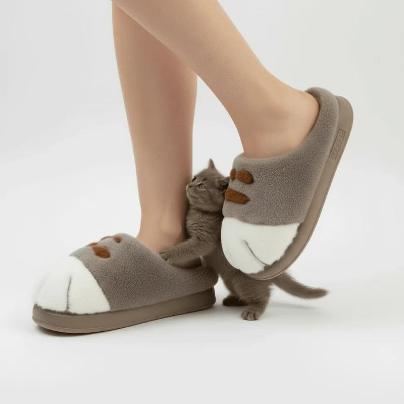 Pantoufles Pattes de Chat