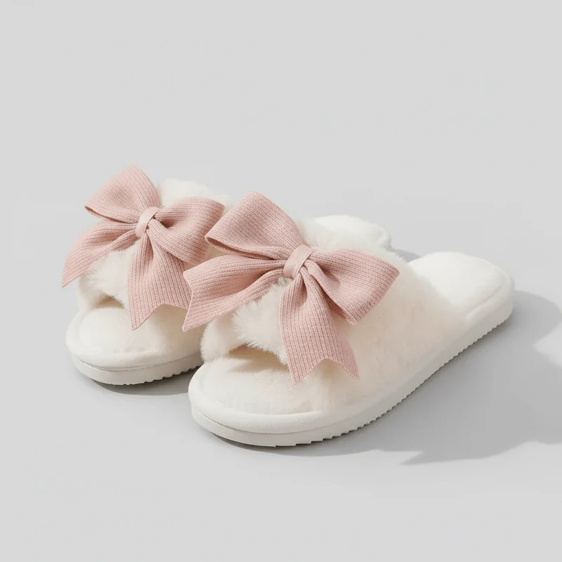 Chaussons d'Intérieur Ouverts pour Femme