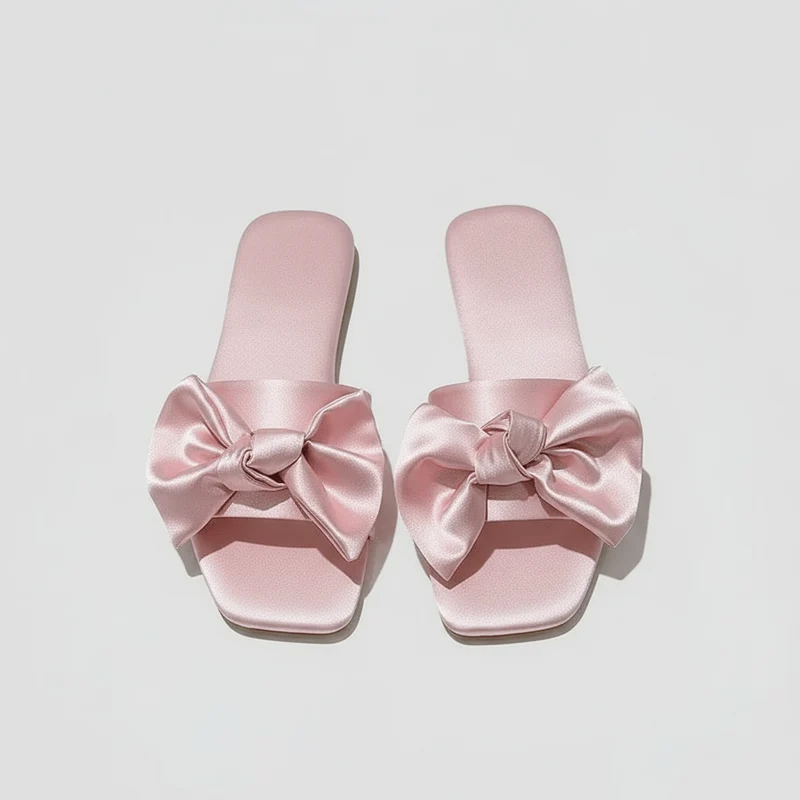 Claquettes Noeud en Satin pour Femme