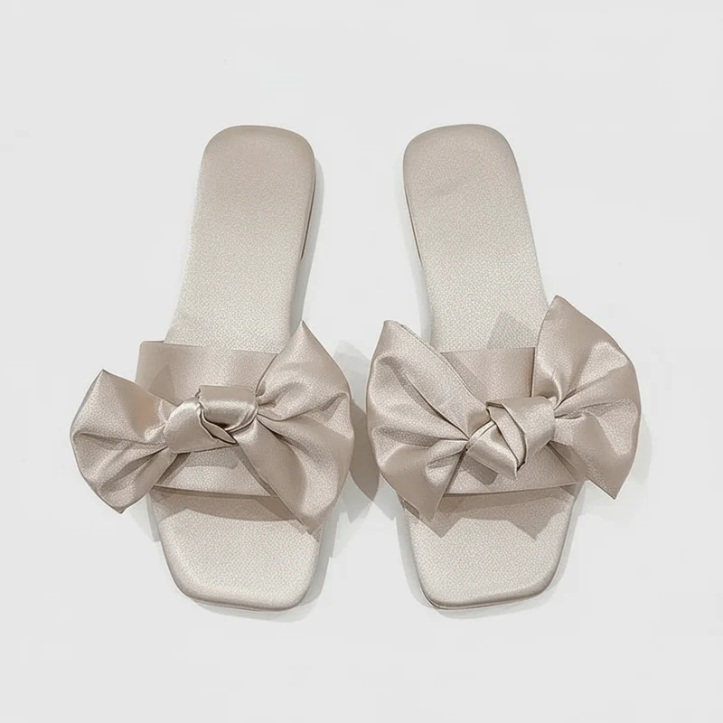 Claquettes Noeud en Satin pour Femme