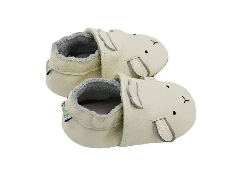 Chaussons Bébé en Cuir Antidérapants Mouton