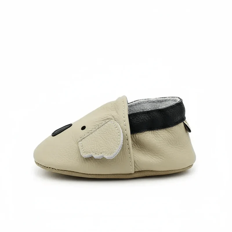 Chaussons Bébé en Cuir Antidérapants Koala