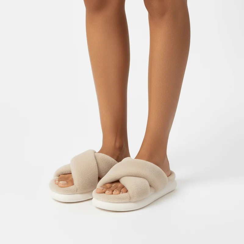 Chaussons Sandales en Fourrure