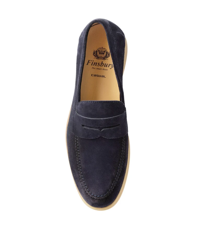 Mocassin PORTOBELLO Daim Bleu Marine