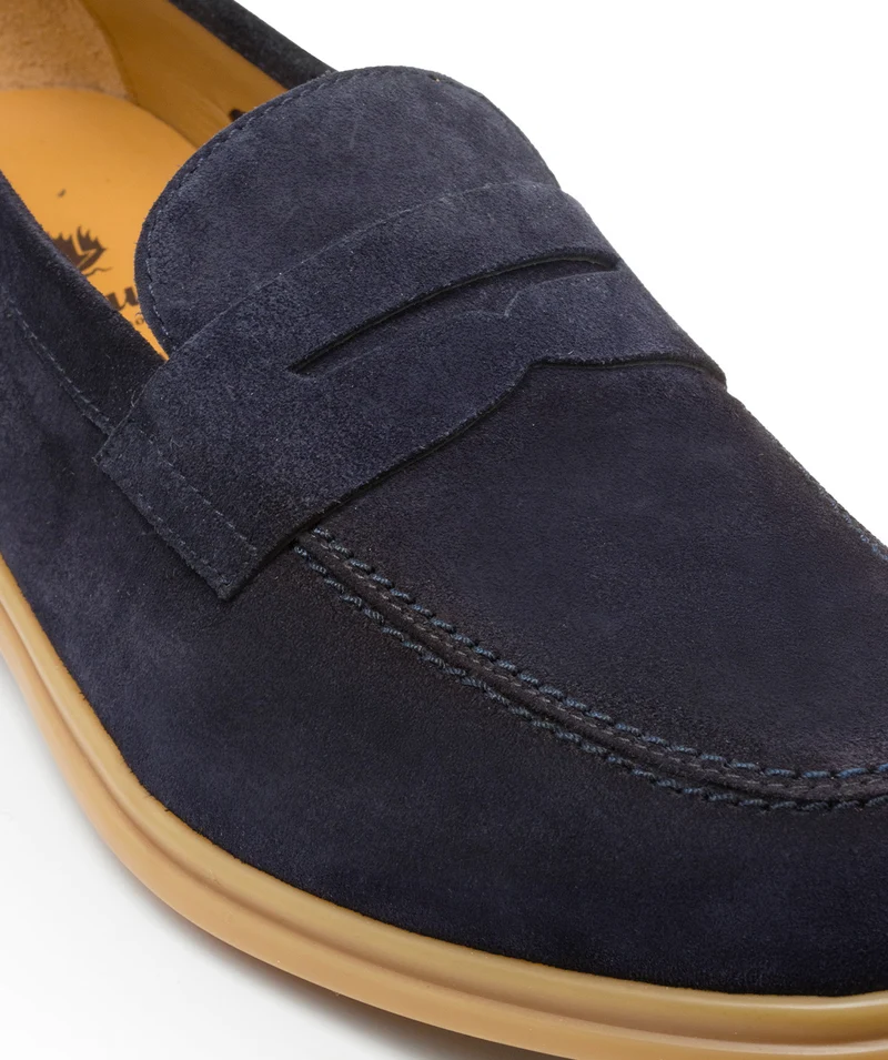 Mocassin PORTOBELLO Daim Bleu Marine