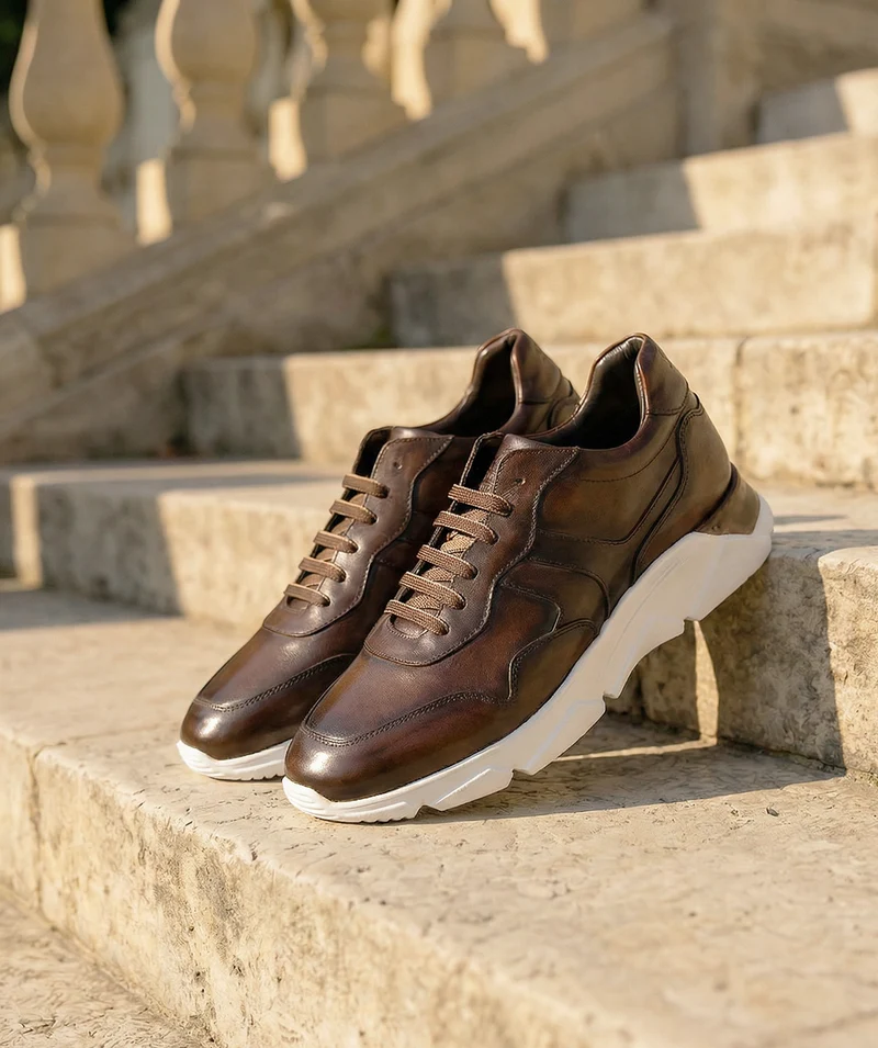 Sneakers PAOLO Marron Patiné