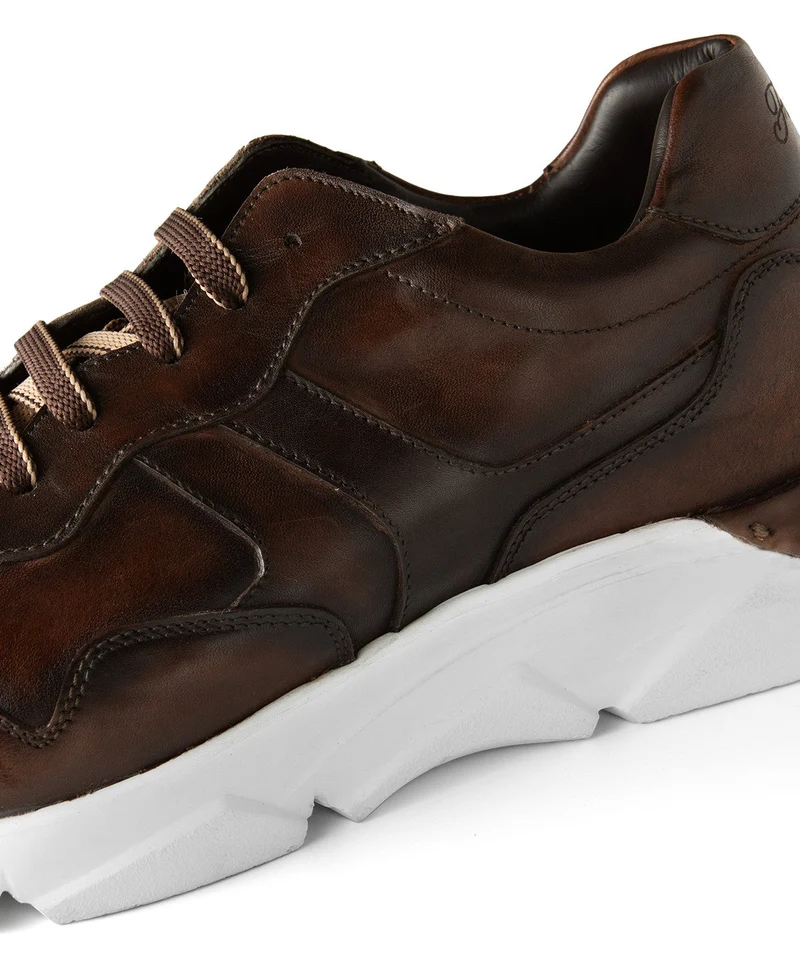 Sneakers PAOLO Marron Patiné