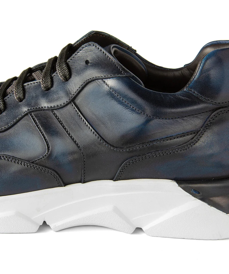 Sneakers PAOLO Bleu Patiné
